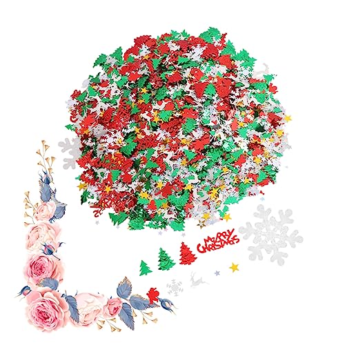 OFFSCH 10 Weihnachtskonfetti Ornamente Konfetti Für Das Neue Jahr Weihnachtsbaum Weihnachten Party Konfetti Weihnachtliche Tischstreusel Weihnachtsdekorationen Weihnachtsstreusel von OFFSCH