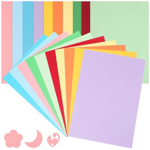 OFFSCH 100 Blatt farbiger Karton Kartenmaterial für die Kartengestaltung Konstruktionspapier Kartonpapier, farbiges Papier orangefarbener Karton Scrapbook-Papier Lagerpapier buntes Papier von OFFSCH