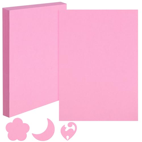 OFFSCH 100 Stk farbiger Karton rosa Papier rosa Kopierpapier rosa Druckerpapier rosa Tonpapier rosa Plakatwand Karton aus farbigem Papier Rosa Notizbuchpapier Karten aus Aquarellpapier von OFFSCH