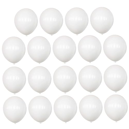 OFFSCH 100 Stück 10 runder weißer Ballon Hochzeitsballons weiß Geburtstag Luftballons weihnachten dekoration große luftballons balloon Partyzubehör Luftballons für die Partyszene Emulsion von OFFSCH