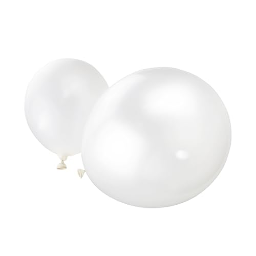 OFFSCH 100 Stück 12 heller Farbballon hochzeitsdeko hochzeits dekoration wasserballon helium für luftballons helium ballongas Brautballons Folienballons 12-Zoll-Ballon Latexballon Weiß von OFFSCH