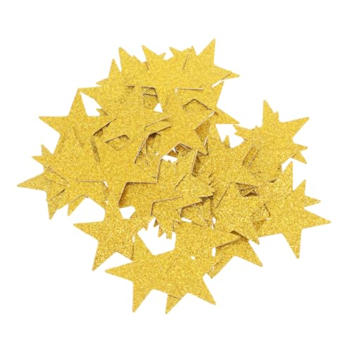 OFFSCH 100 Stück Handgeschöpftes Pentagramm Aus Papier Streukonfetti Goldenes Konfetti Für Tische Geburtstagstischkonfetti Metallische Ausschnitte Glitzernde Goldene Ausschnitte von OFFSCH