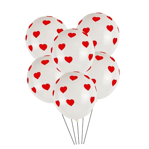 OFFSCH 100 Stück Liebesherzen Luftballons Für Hochzeit Und Valentinstag Kreative Bedruckte Dekoration Für Partyzubehör von OFFSCH