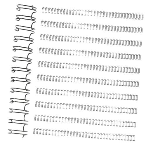 OFFSCH 100St Notebook-Binde ring buch binder binderclips buchbinderinge Spiralbindungsspulen für Notizbücher Binderinge aus Draht Binderücken Ringhefter für Notizbücher Eisen Black von OFFSCH