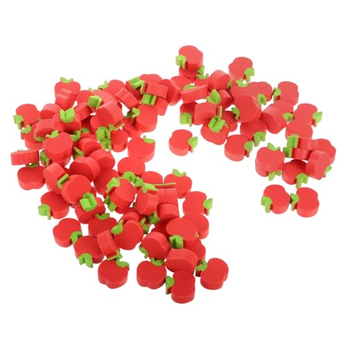 OFFSCH 100st Apfel-radiergummi Neuartige Mini-radiergummis Kinder Radiergummis Für Kinder Mini-radierer Masse Obst-radiergummis Entzückende Radiergummis Früchte Radiergummis Rot von OFFSCH