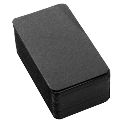 OFFSCH 100st Leeres Kartenmaterial Schwarze Notizkarten Kleine Notizkarten Schwarze Visitenkarten Schwarze Karte Leere Notizkarten Leere Karte Danke Dir Karte Mini-lernkarten Papier Black von OFFSCH