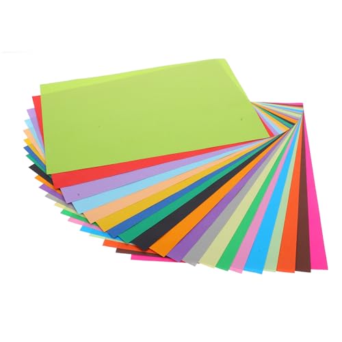 OFFSCH 100st Papier Geschnitten Farbiges Baupapier Kran-papierschnitte Druckerpapier Papier Falten Geschenkpapier Leeres Blatt Mehrfarbiger Karton Handgeschöpftes Papierquadrat von OFFSCH