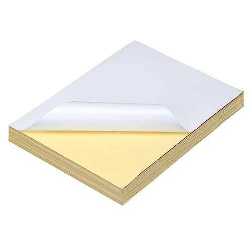 OFFSCH 100st Selbstklebendes Druckpapier A4 Schreibmaschinenpapier A4 Leeres Papier A4 Druckpapier A4 Druckerpapier Leeres Kopierpapier Leeres Druckpapier Etikettenpapier Bürobedarf Weiß von OFFSCH