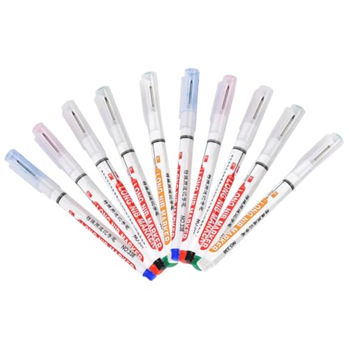 OFFSCH 10St Markierstift mit langer Spitze wasserfester stift markierungswerkzeug Bau Stifte -Tintenmarker Bunter Zimmermannsstift langer Kopfmarker Permanentmarker Plastik von OFFSCH