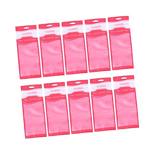 OFFSCH 10St Packsack Gel-Einlegesohlen durchsichtige Zellophanbeutel Papiertüten packbeutel packtasche 3/4 halber, selbstverschließender Beutel bunte 3/4 Kissentasche opp，cpp rot von OFFSCH