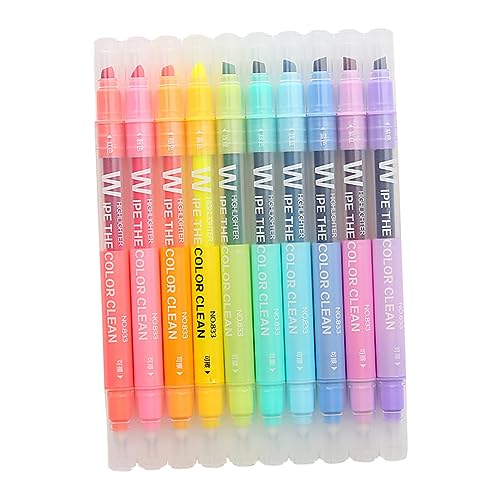 OFFSCH 10St löschbarer Textmarker Pastellmarker Textmarker Marker pastellfarbener flüssiger Textmarker büromaterial bürozubehör bunte Highlighter Textmarker Markierungsstifte Plastik von OFFSCH