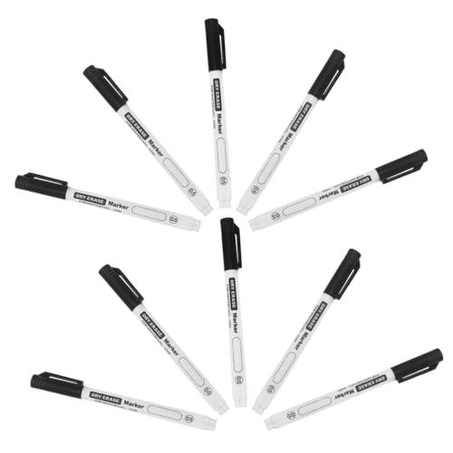 OFFSCH 10St schreibkladde büroartikel Schreibwaren Whiteboard Stift Fine pen markers Lehrermarkierung Graffiti-Markierungsstift Marker für die Schule Klassenmarkierungsstift Plastik Black von OFFSCH