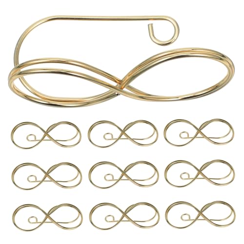 OFFSCH 10st Notizordner Büroklammern Tischnummer Steht Memohalter Praktische Kleine Clips Tischkartenhalter Desktop-note-klemmen Tischnummernhalter Memo-clips Golden Stahl von OFFSCH