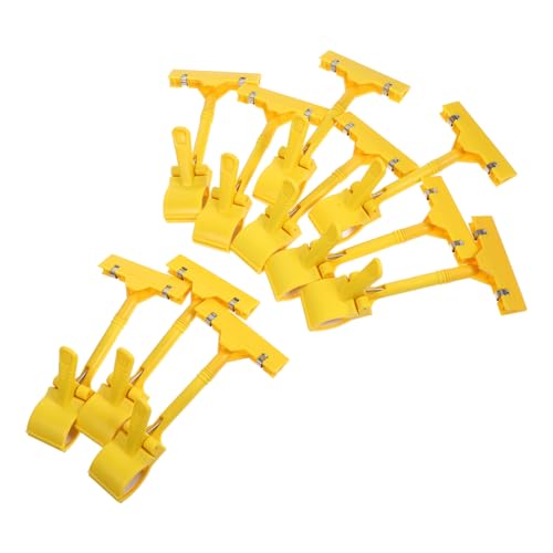 OFFSCH 10st Preisschildhalter Warenzeichen Schilderhalter Schwenkbare Clips Lebensmittel-clip-schilder Halter Für Schilderclips Tags Anzeigen Supermarktschilder Banner-clips Pp Yellow von OFFSCH