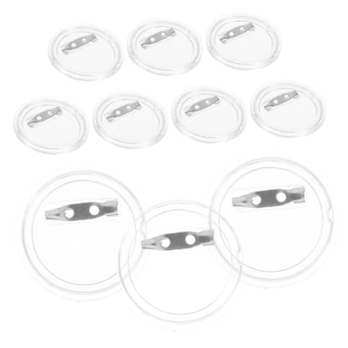 OFFSCH 10st Transparente Abzeichenschnalle Klare Nadelknöpfe Zum Basteln Blanko-buttons Anstecknadeln Zum Selbermachen Button-pin-maker-kit Buttons Mit Anstecknadel Bild-button-pin Acryl von OFFSCH