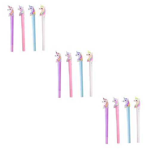 OFFSCH 12 Stk Einhorn Lichtstift Cartoon-lichtstift Cartoon-schreibstift Gelstift Stift Für Kinder Süßer Kugelschreiber Kawaii-stifte Einhorn Stifte Masse Stift in Cartoon-form Kieselgel von OFFSCH