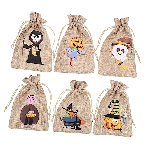 OFFSCH 12 Stück Halloween Süßigkeitstüten Mit Kordelzug Halloween Goodies Tüten Tüten Zum Verpacken Von Tüten Zwerg Süßigkeitstüten Halloween Partyzubehör Kleine Zuckertüte Aus von OFFSCH