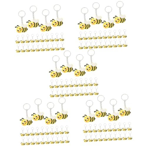 OFFSCH 120 Stk Biene Schlüsselanhänger Dekor Aufkleber Thematisiert Halter Bienen-gastgeschenke Mama Schlüsselanhänger Zubehör Auto Schlüsselanhänger Tierischer Schlüsselanhänger Fob Pvc von OFFSCH