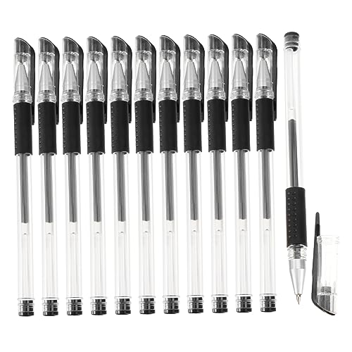 OFFSCH 12St Gel-Kugelschreiber gelstifte gel schreibstifte schuler die schule de schulm gel ink pen gel roller pen tuchent kugleschreiber ballpoint pen kugelschreibermine Black von OFFSCH