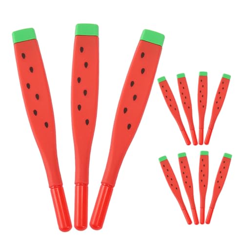 OFFSCH 12St Wassermelonen-Gelstift Obst-Rollermarker Schreibwaren Stift Gast Stift Zeichenstift gesteckt kugelschreiber Schreibpapier Stift für Studenten kreative Stifte weiches Gummi rot von OFFSCH