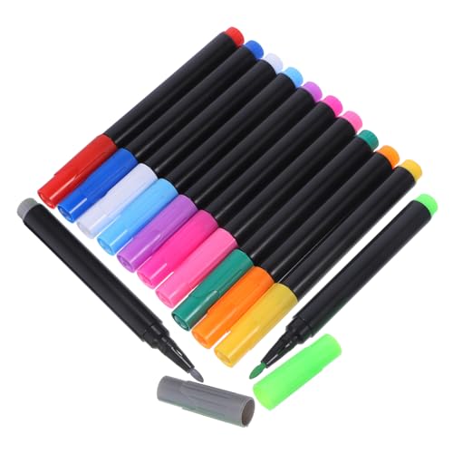 OFFSCH 12St schreibkladde erasable pen kreidehalter advlue the ad die ad Tafelstifte schwarze Brettmarkierungen Tragbare Flüssigmarker Trocken abwischbare Marker für Glastafeln Plastik von OFFSCH