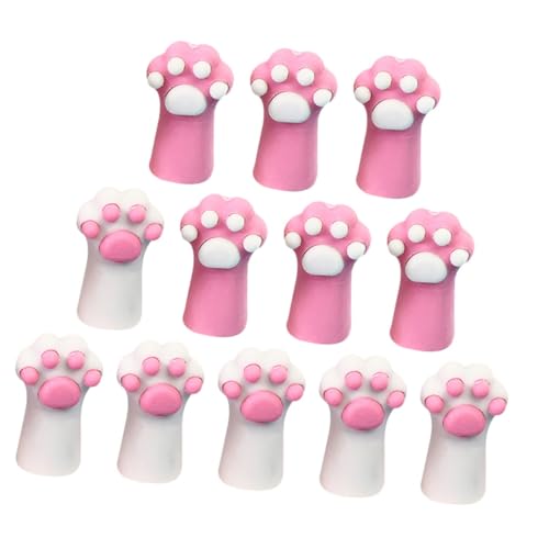 OFFSCH 12st Radiergummi Stationär Rosa Schulmaterial Earaser-schule Bausätze Mini-tierkatzenfiguren Mini-tier-katzenfiguren-spielzeug Süße Zurück Zu Schulbedarf Briefpapier Löschen Pvc von OFFSCH