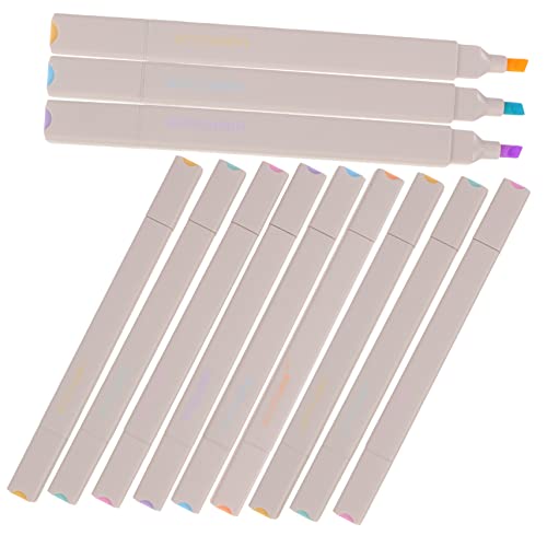 OFFSCH 12st Textmarker Multifunktionaler Markierstift Ästhetische Highlighter Schulsammelalbum-marker Tragbarer Scrapbook-marker Hervorheben Weicher Stift Mit Keilspitze Stifte Plastik von OFFSCH