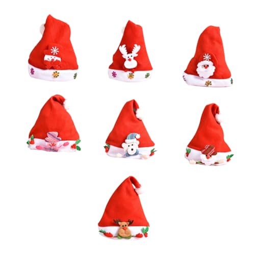 OFFSCH 14 Stk Weihnachtsmütze Für Kinder Kinderhüte Weihnachtsmann-cosplay-hut Weihnachtsgeweih Weihnachtskegelhut Weihnachtsmann-cosplay-kopfschmuck Kleinkind Weihnachtsmütze Tuch Rot von OFFSCH