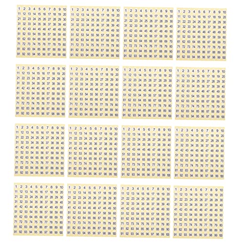 OFFSCH 15 Blätter Nummernaufkleber Runde Aufkleberetiketten Diagramm Büroaufkleber Zahlenaufkleber Aufkleber Zur Inventarorganisation Nummernschild-aufkleber Runden Beschichtetes Papier von OFFSCH