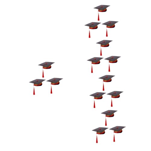 OFFSCH 15 Sätze Abiturmütze Abschlusskappen selber machen Hut mit Quaste graduation cap Graduation hood DIY-Kits handwerkliches Abschlusskunstwerk handgefertigte Abschlusskappen Polyester von OFFSCH