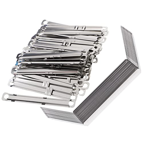 OFFSCH 150 Stück Binderclip Bindering Büromappen Buchbindemaschinen Buchbinder Bindemaschine Spiralspulenbinder Binderinge kreativer Ordner Aktenordner Kreise Eisen vernickelt Silver von OFFSCH