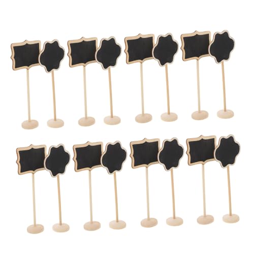 OFFSCH 16St Message Board Cartoon Mini-Memoboard Büro-Schreibtafel Mini-Tafel schwarze Staffelei write board dekoration miniond hochzeitsdeko Exquisite Tafel Tafelverzierung Birke Black von OFFSCH