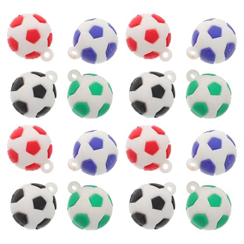 OFFSCH 16st Fußball-anhänger Bastelt Fußball Fußball-partygeschenke Zum Geburtstag Fußball-tischdekoration Fußball Zum Sammeln Seidenband Basteln Sportliche Reize Pvc-weichkleber von OFFSCH