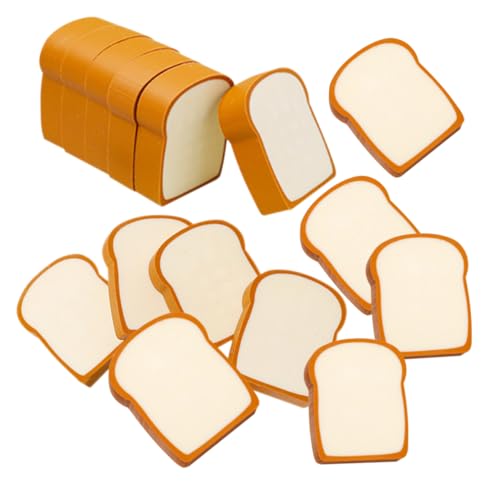 OFFSCH 16st Radiergummi in Toastbrotform Lebensmittel Radiergummis Karikatur Gefälschte Brotscheibe Künstlich Brot Miniatur Cartoon-modell-radiergummis Cartoon Radiergummis Neuheit von OFFSCH