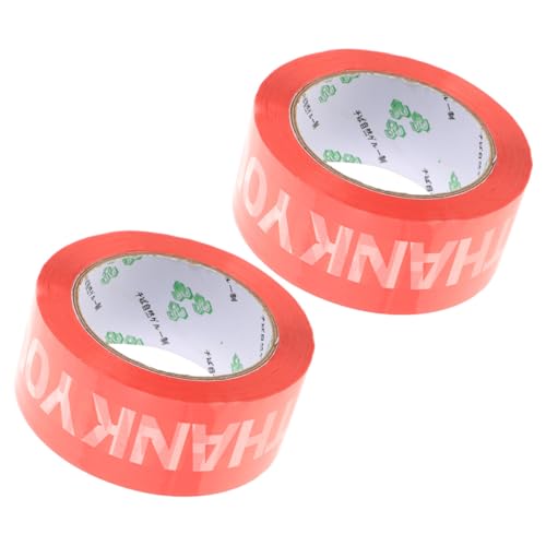 OFFSCH 2 Rollen Express-dichtung Durchsichtiges Klebeband Hochleistungs-klebebandspender Glühen Uv-klebeband Packband Aus Papier Versandklebeband Packband Klar Packband Nachfüllen Opp Rot von OFFSCH