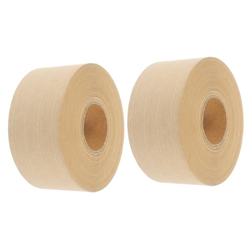 OFFSCH 2 Rollen Papier Klebeband durchsichtiges Klebeband Packband aus Papier Dichtungszubehör Bürokram verpackungsmaterial packing tape Kartonverpackungsband Malerband Light Brown von OFFSCH