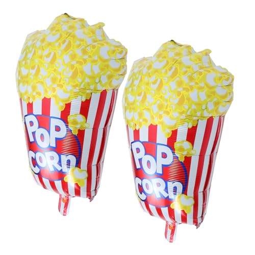 OFFSCH 2 Stk Popcornballon Fruchtballons Lebensmittelballons -Aufhänger Popcorn-Ballon Filmabend Dekoration Filmballons Dekorationen für Karnevals-Mottopartys Aluminiumfolie von OFFSCH