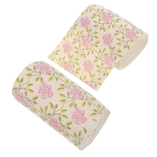 OFFSCH 2 Stück Rolle Toilettenpapier Blumen Party Toilettenpapier Servietten Papierdruck Serviette Dekoratives Toilettenpapier Muster Toilettenpapier Blumen Seidenpapier Lustiges Papier von OFFSCH