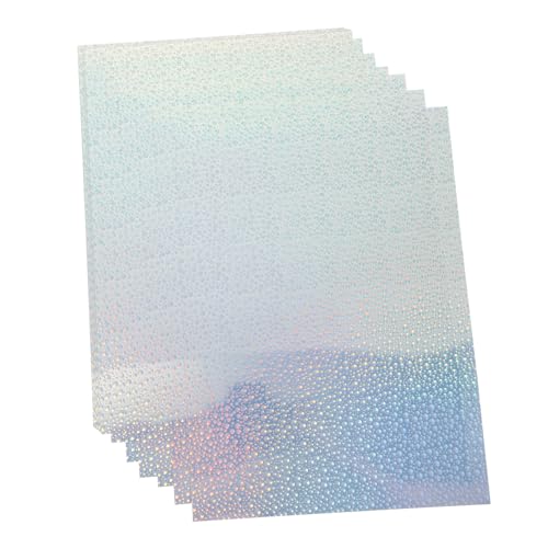 OFFSCH 20 Blatt Holografisches Druckpapier Aufkleberetiketten Für Drucker Aufkleberpapier Zum Drucken Bedruckbare Etikettenaufkleber Große Versandetiketten Bedruckbarer Aufkleber von OFFSCH