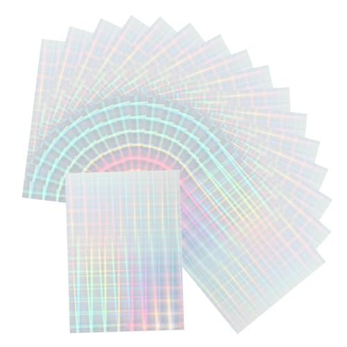 OFFSCH 20 Blatt Holografisches Druckpapier Drucker Versandetiketten Bedruckbare Etikettenaufkleber Etikettenaufkleber Druckeraufkleber Druckerpapier Bedruckbare Aufkleber Leere von OFFSCH