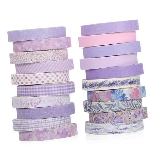 OFFSCH 20 Rollen Dünnes Handband Farbiges Klebeband Buntes Klebeband Sammelalbum Gewickeltes Klebeband Herbstdekoration Für Die Küche Buntes Klebeband Dekoratives Washi Tape von OFFSCH