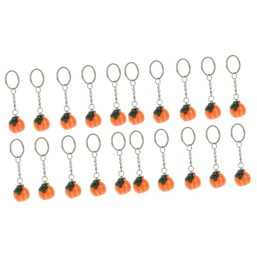 OFFSCH 20 Stk Kürbis Schlüsselanhänger Simulation Kürbisschlüssel-Ornament Süßes oder Saures pumpkin decor kürbisdeko Schlüsselbund Schlüssel hängende Stütze Taschenanhänger Harz von OFFSCH