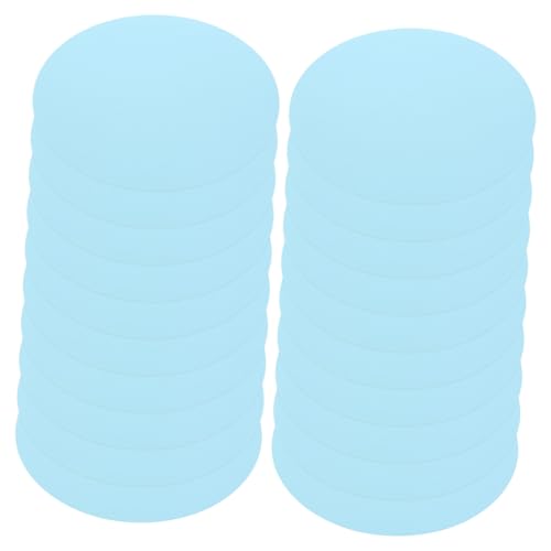 OFFSCH 20 Stk runder Karton Rundes Kartonpapier Farbenfrohes Kartonpapier Malpapier für Kinderkunst Wiederverwendbare Kartonpapiere runde Kartons Marker-Malpapier Kartenpapier Sky-blue von OFFSCH