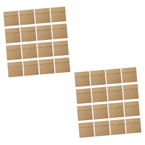 OFFSCH 200 Stk Kraft-umschlag Mini-notizkarten Mit Umschlägen Pakete Leere Karten Winzig Mini-kartons Karteikarten Verpackungsmaterial Für Kleine Unternehmen Bausätze Itunes Papier Khaki von OFFSCH