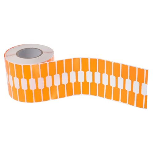 OFFSCH 2000 Stk Schmucketiketten Preisschild Aufkleber Selbstklebende Schmuckaufkleber Preisschilder Für Waren Schmuckpreisaufkleber Selbstklebende Preisschilder Papier Orange von OFFSCH