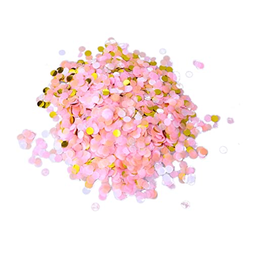 OFFSCH 20000 stück 1cm Runde Form Hochzeit Partei Liefert Rosa Licht Gelb Weiß Goldene Konfetti von OFFSCH