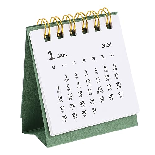 OFFSCH 2023 2024 Trocken Abwischbarer Kalender Staffelei-kalender 2024 Countdown-kalender Kalender 18 Monate Tischkalender Mini-desktop-kalender Tischkalender 2024 Papier Green von OFFSCH