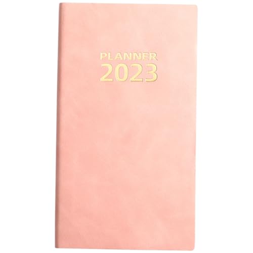 OFFSCH 2023 Zeitmanagement-notizblock Tagebuch-notizbuch Monatsplaner Buch Liniertes Notizbuch Englisches Planer-notizbuch Notizbuch Schreiben Hinweis Lieferungen Rosa Dowling-papier von OFFSCH