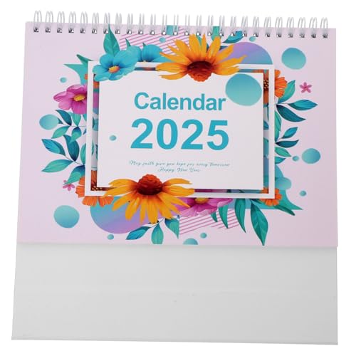 OFFSCH 2025 Desktop-Kalender-Notizblock Tischgroßer Kalender Flip-Tischkalender Spiralkalender Stehender Flip Kalender Flip-Kalender Tischkalender umblättern kleiner Tischkalender Papier von OFFSCH