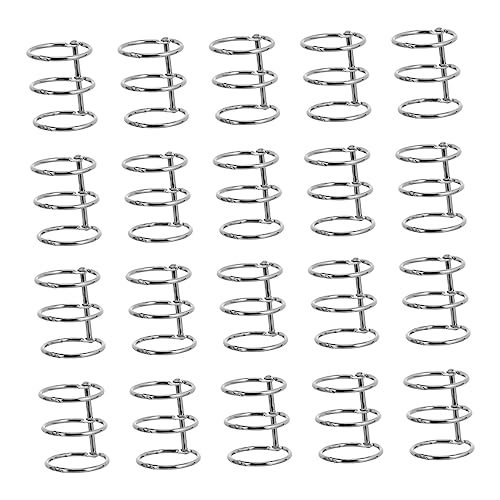 OFFSCH 20St Binderclip büromaterial bürogadges Metall-Ordner kleber für metall ordnee Kreisbinderringe Trennwände für 3 Ringbücher Bindungsring loser Blattring Sprengring Binderinge Eisen von OFFSCH